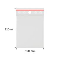 Zip Lock Bag 150x220 mm 40 my