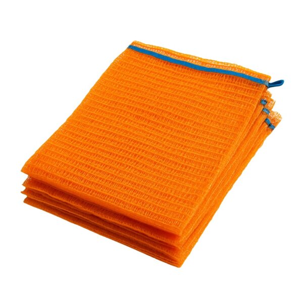 Raschel Bag 35x50 cm up to 5 kg Orange with drawstring