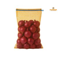 Raschel Bag 35x50 cm up to 5 kg Orange with drawstring