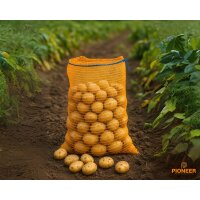 Raschel Bag 50x80 cm up to 30 kg Orange with drawstring