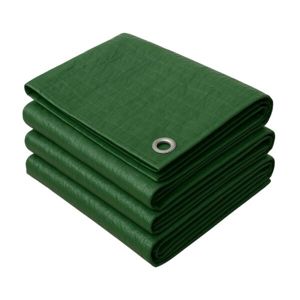 Tarpaulin sheet 6x10 m Green 90 g/m² with Eyelets