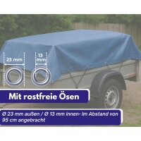 Tarpaulin sheet 6x10 m Green 90 g/m² with Eyelets