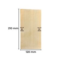 Paper Folded Bags 120+45×210 mm Brown