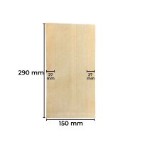 Paper Folded Bags 150+55x290 mm Brown