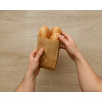 Paper Folded Bags 150+55x290 mm Brown