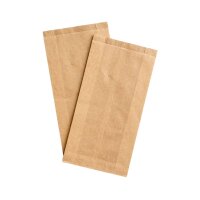 Paper Folded Bags 150+55x290 mm Brown