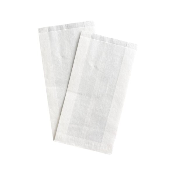 Paper Folded Bags 120+60x210 mm White