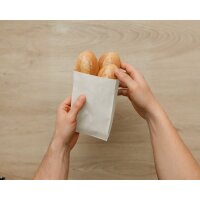 Paper Folded Bags 120+60x210 mm White