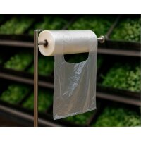 T-shirt bags on roll 22+12x40 cm Transparent