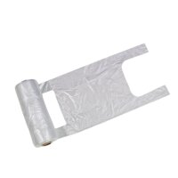 T-shirt bags on roll 22+12x40 cm Transparent