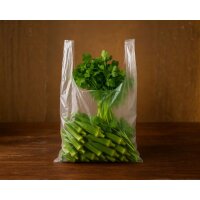 T-shirt bags on roll 22+12x40 cm Transparent