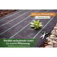 Unkrautvlies 1,6 m x 15 m 70g Schwarz Gartenvlies