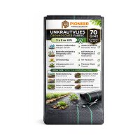 Unkrautvlies 2 m x 5 m 70g Schwarz Gartenvlies