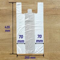 TShirt Carrier Bag 25+12x45 cm Transparent Plastic Bag