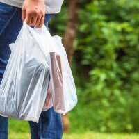 TShirt Carrier Bag 25+12x45 cm Transparent Plastic Bag
