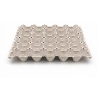 30-Egg Tray Paper Carton Grey Stackable