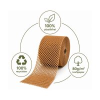 Wabenpapier Rolle 40 cm × 250 m – 80 g/m² Kraftpapier