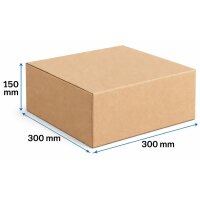 Cardboard Box 300x300x150 mm Single Walled