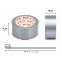 Gewebeband 48mm x 20m Silber Panzerband