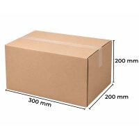 Faltkarton 300x200x200 mm Einwellig Braun mit...