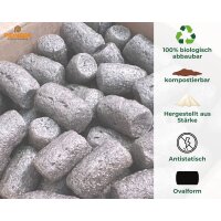 Verpackungschips Schwarz Zylinderform - Biologisch Abbaubar