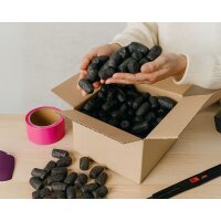 Verpackungschips Schwarz Zylinderform - Biologisch Abbaubar