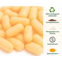 Verpackungschips Orange Zylinderform - Biologisch Abbaubar