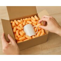 Verpackungschips Orange Zylinderform - Biologisch Abbaubar