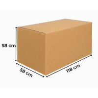 Faltkarton 1200x600x600 mm Einwellig Braun