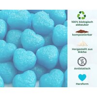 Packing Chips Blue Heart Shaped – Biodegradable & Sustainable