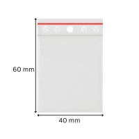 Zip Lock Bag 40x60 mm 45 my