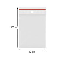 Zip Lock Bag 80x120 mm 45 my